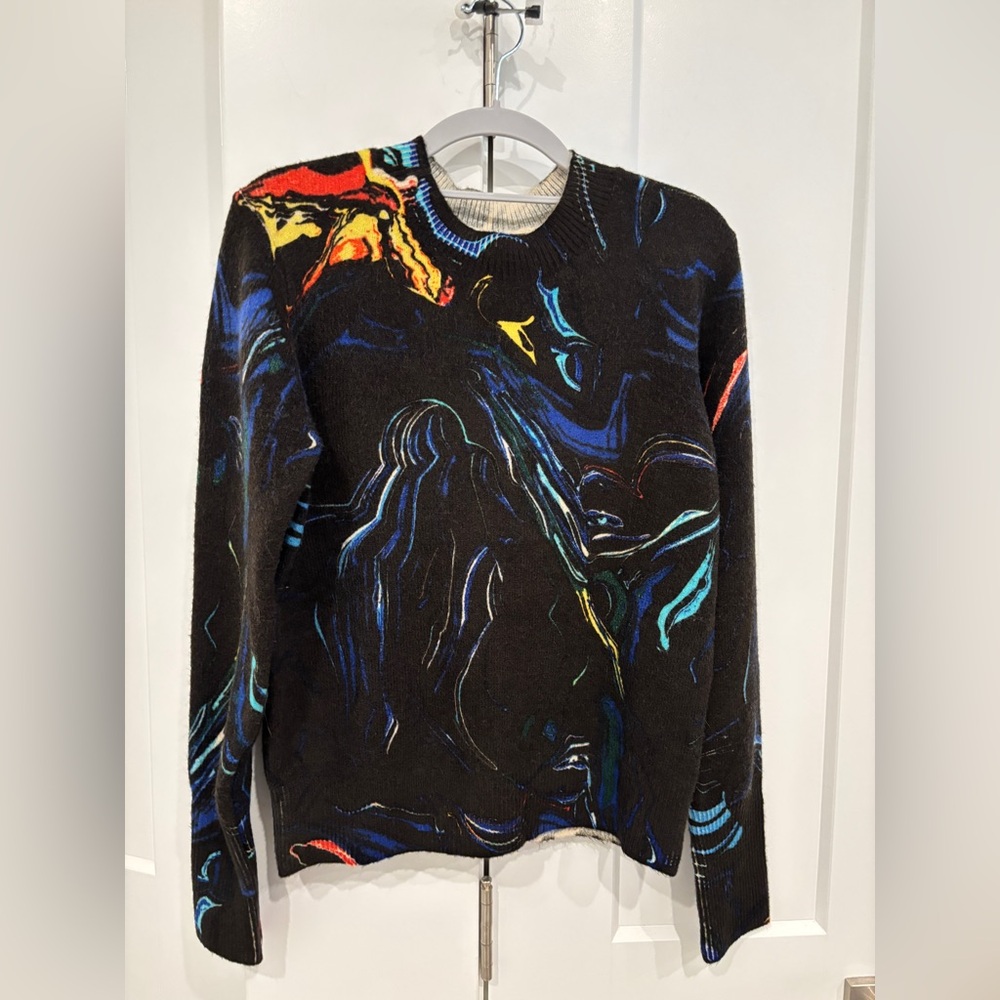 Desigual Paint Swirl Crew Neck Sweater. Size M - Picture 2 of 8